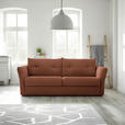 SCHLAFSOFA Webstoff Rostfarben  - Rostfarben/Schwarz, KONVENTIONELL, Kunststoff/Textil (220/89/104cm) - Carryhome
