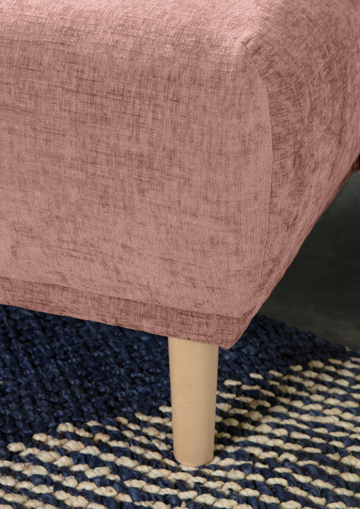 HÖRNSOFFA i flatväv gammelrosa  - bokfärgad/gammelrosa, Klassisk, trä/textil (144/230cm) - Livetastic