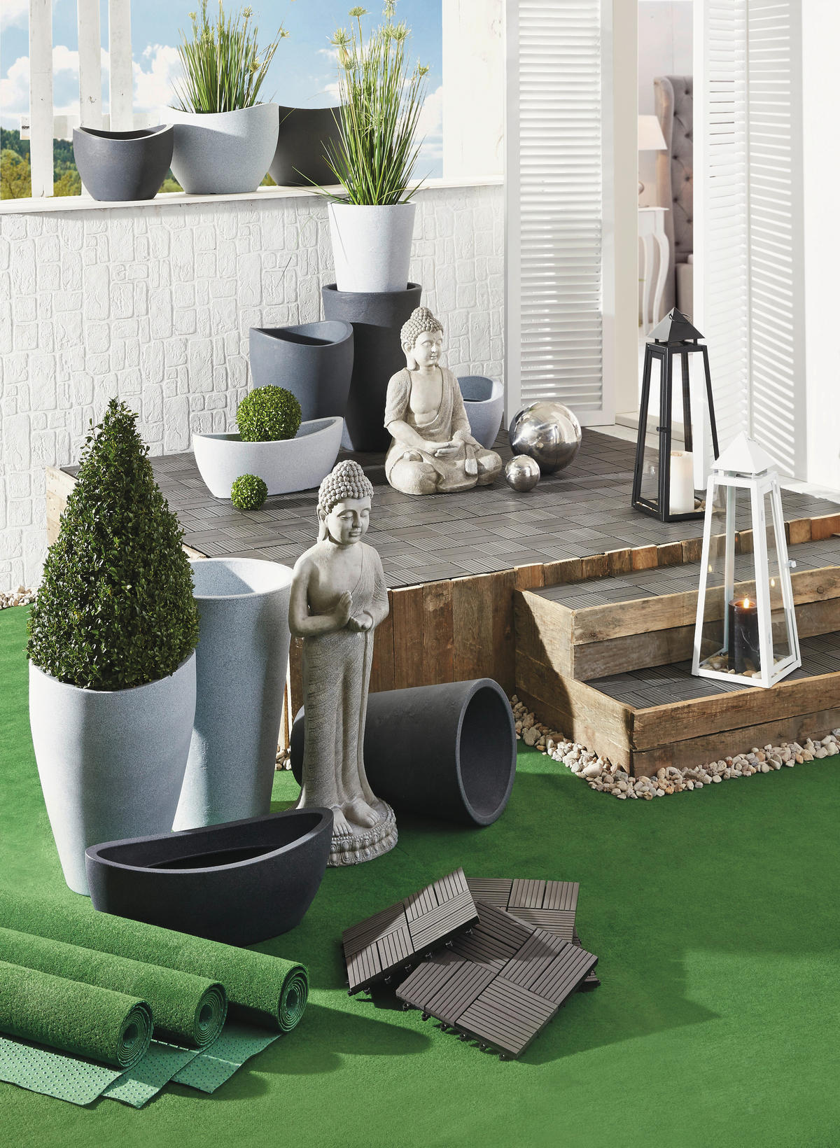 DEKOBÄLLE - Silberfarben, Design, Metall (13cm)