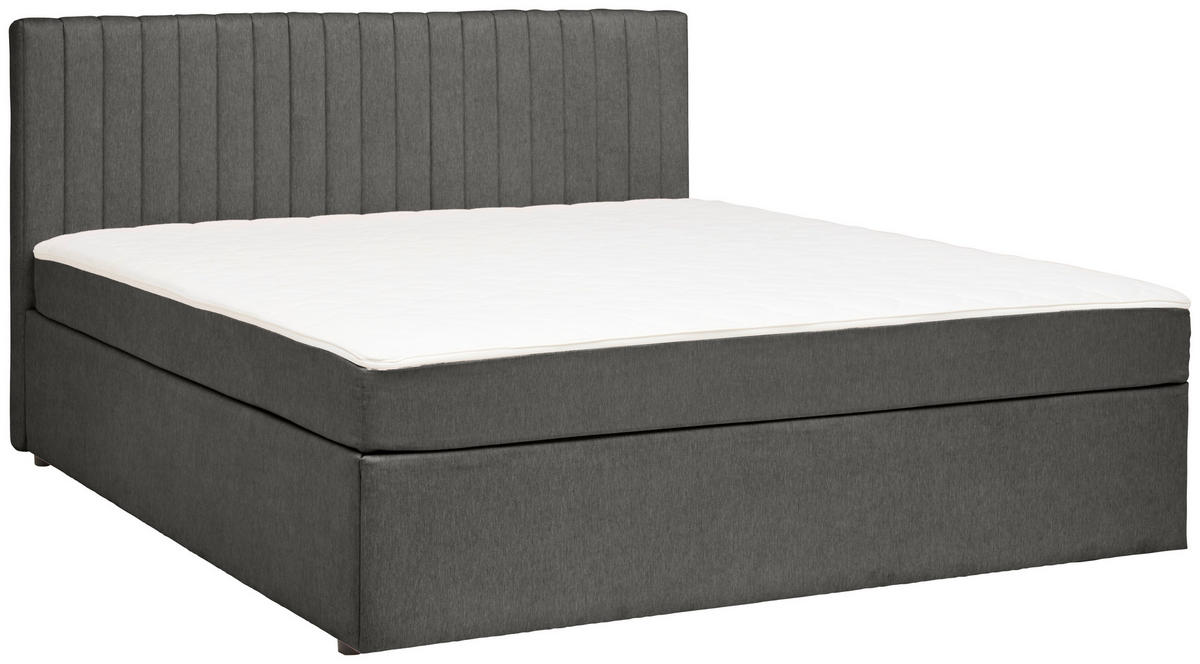 BOXBETT 180/200 cm,  in Dunkelgrau,  {item.attr('349-543‘),[, ]}{item.attr('328-587‘),[ ]} - Dunkelgrau, MODERN, Holz/Textil (180/200cm) - MID.YOU