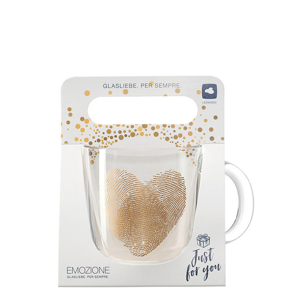 TASSE Emozione   300 ml  - Transparent/Goldfarben, Basics, Glas (300ml) - Leonardo