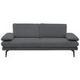 3-SITZER-SOFA Dieter Knoll in Velours Silberfarben  - Beige/Silberfarben, Design, Textil/Metall (222/89/104cm) - Dieter Knoll