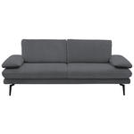 3-SITZER-SOFA Dieter Knoll in Velours Silberfarben  - Beige/Silberfarben, Design, Textil/Metall (222/89/104cm) - Dieter Knoll