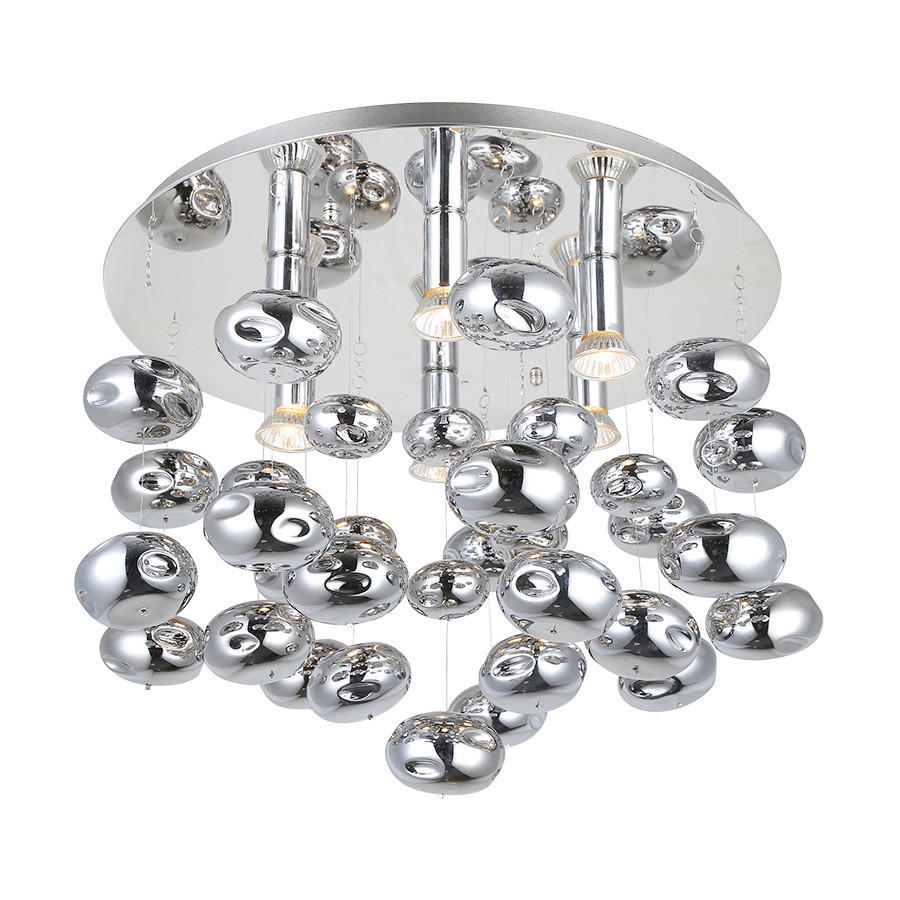 PLAFONIERĂ - culoare crom, Basics, metal (49/49/38cm)