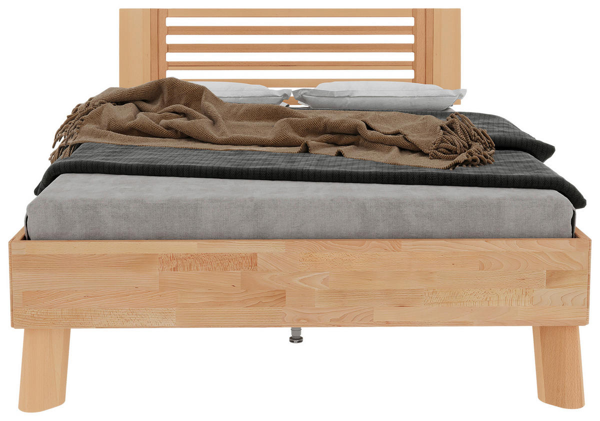 BETT - Naturfarben/Kernbuche, MODERN, Holz (140/200cm) - MID.YOU