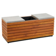 GARTENBANK in Akaziefarben, Grau - Akaziefarben/Grau, MODERN, Holz/Kunststoff (110/45/38cm) - Ambia Garden