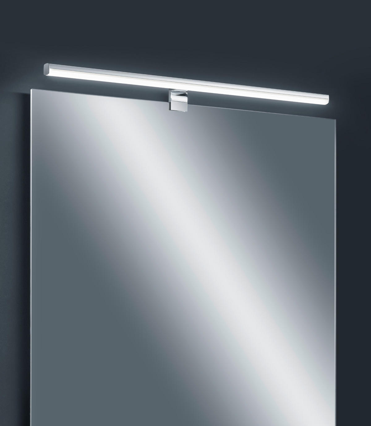 BADEZIMMER-WANDLEUCHTE - Chromfarben, Design, Kunststoff/Metall (79/4/11cm) - Helestra