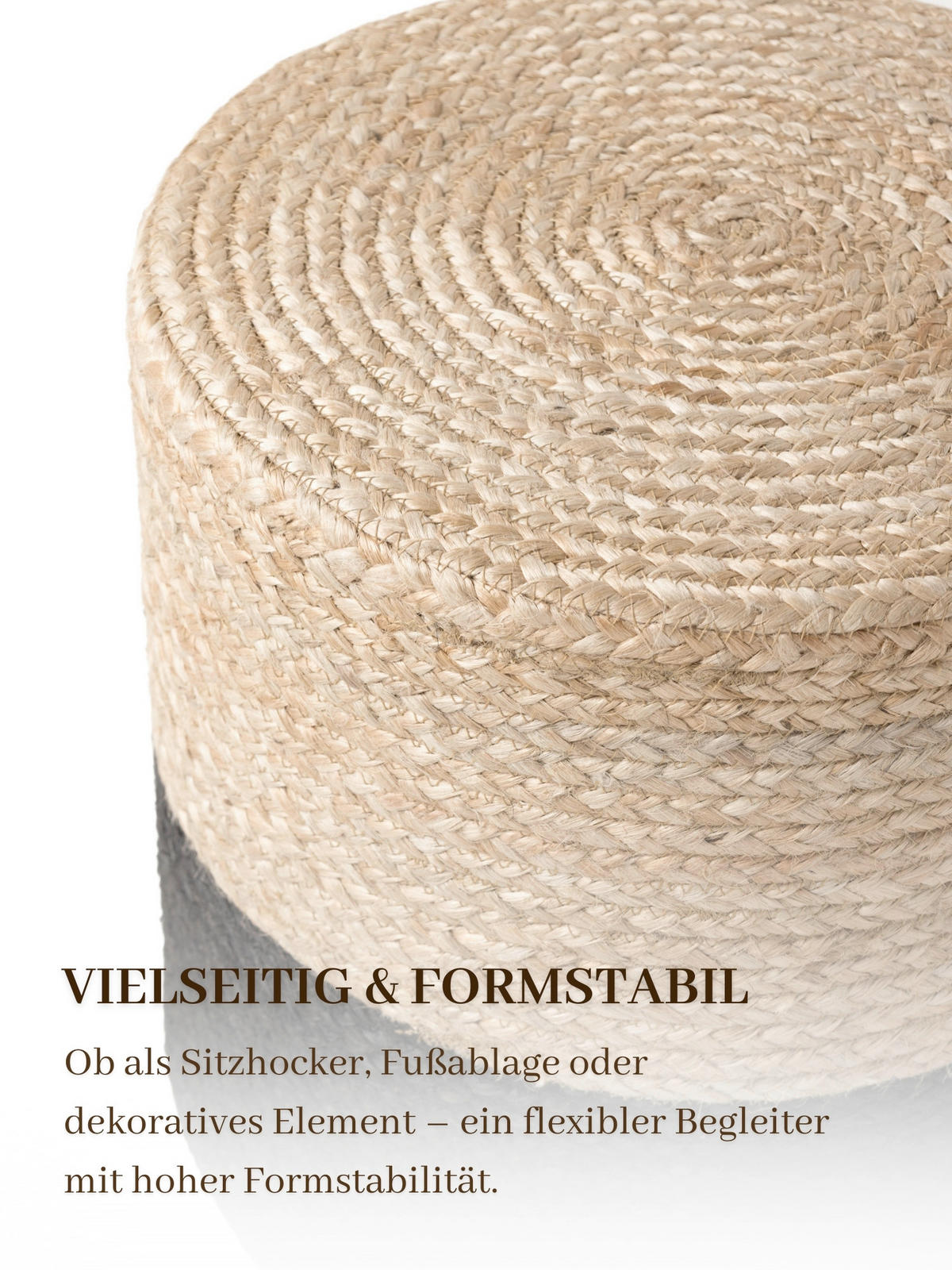 POUF Struktur Uni 40/40/40 cm  - Goldfarben/Schwarz, Design, Textil (40/40/40cm)