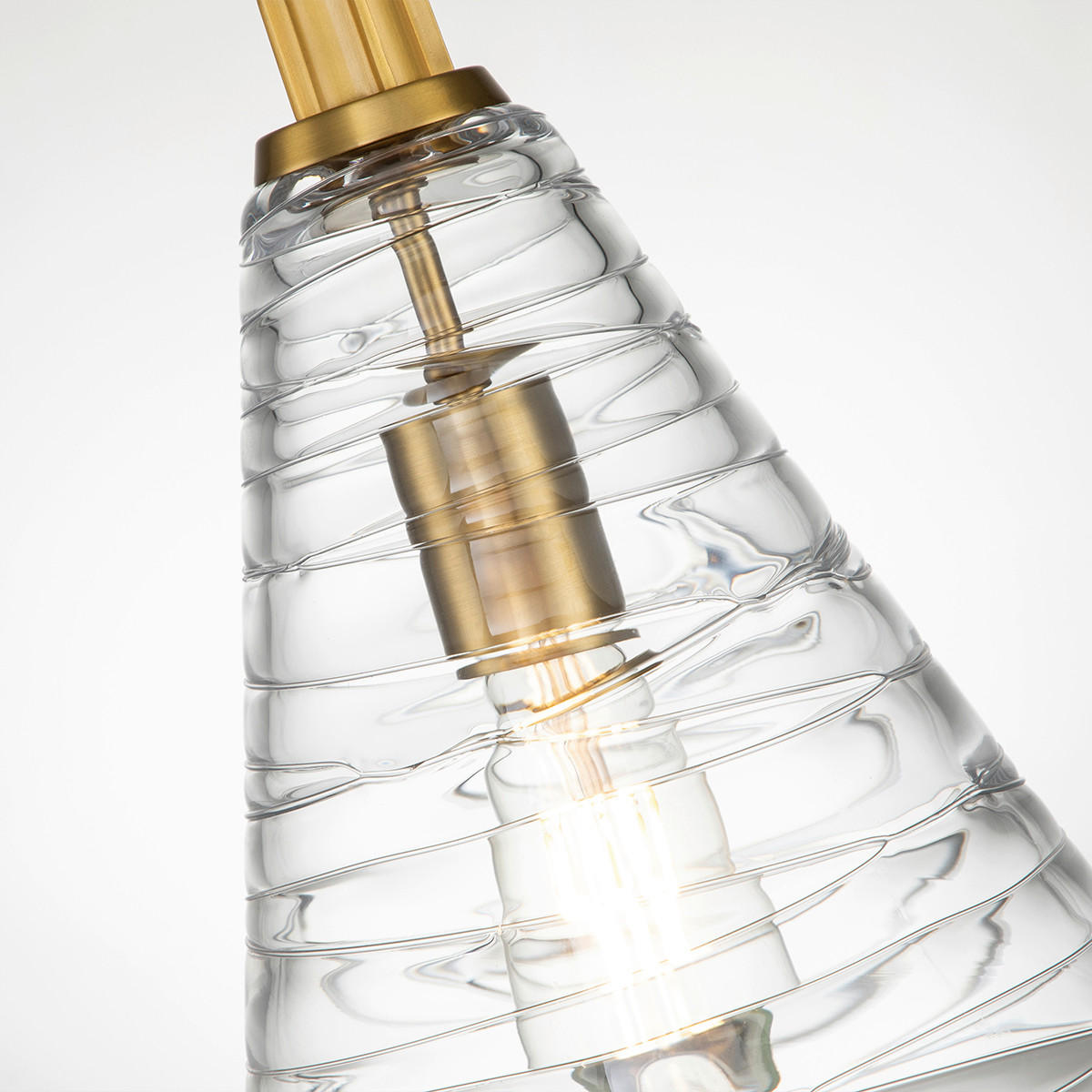 HÄNGELEUCHTE 29.5/59.4 cm    - Messingfarben, Konventionell, Glas/Metall (29.5/59.4cm) - Elstead Lighting