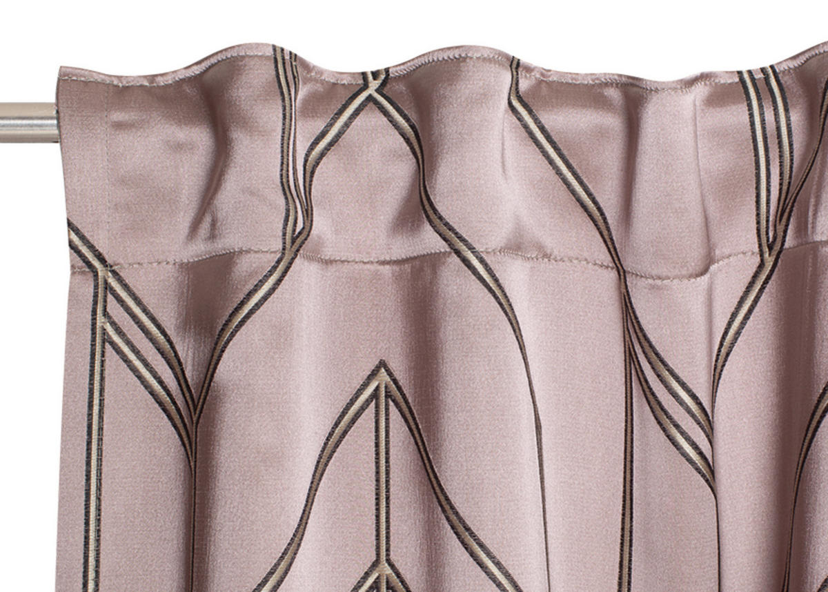 FERTIGVORHANG  blickdicht  130/250 cm   - Altrosa/Grau, Basics, Textil (130/250cm) - Schöner Wohnen