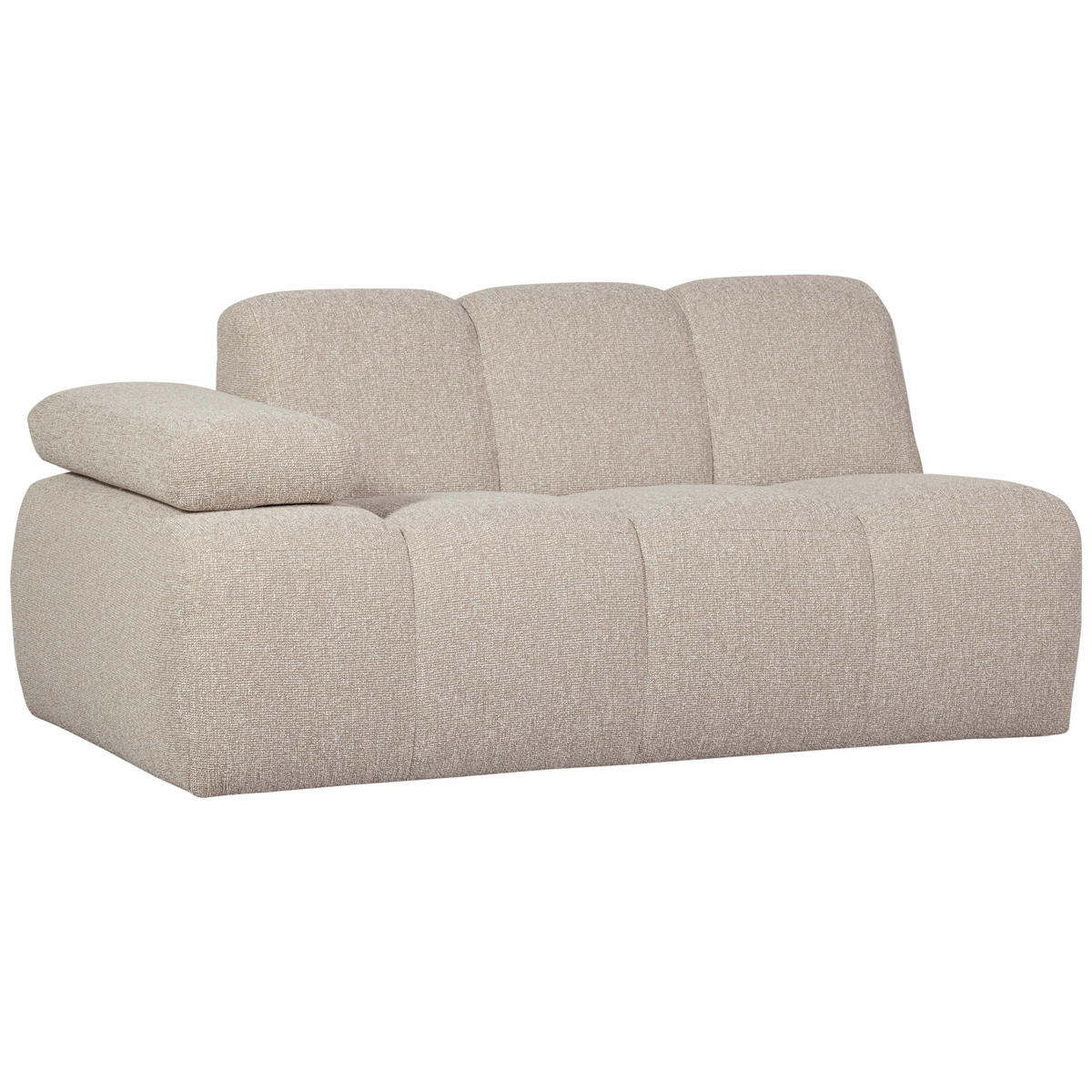 SOFAELEMENT Mojo in Bouclé Beige  - Beige, MODERN, Kunststoff/Textil (164/74/97cm) - Livetastic