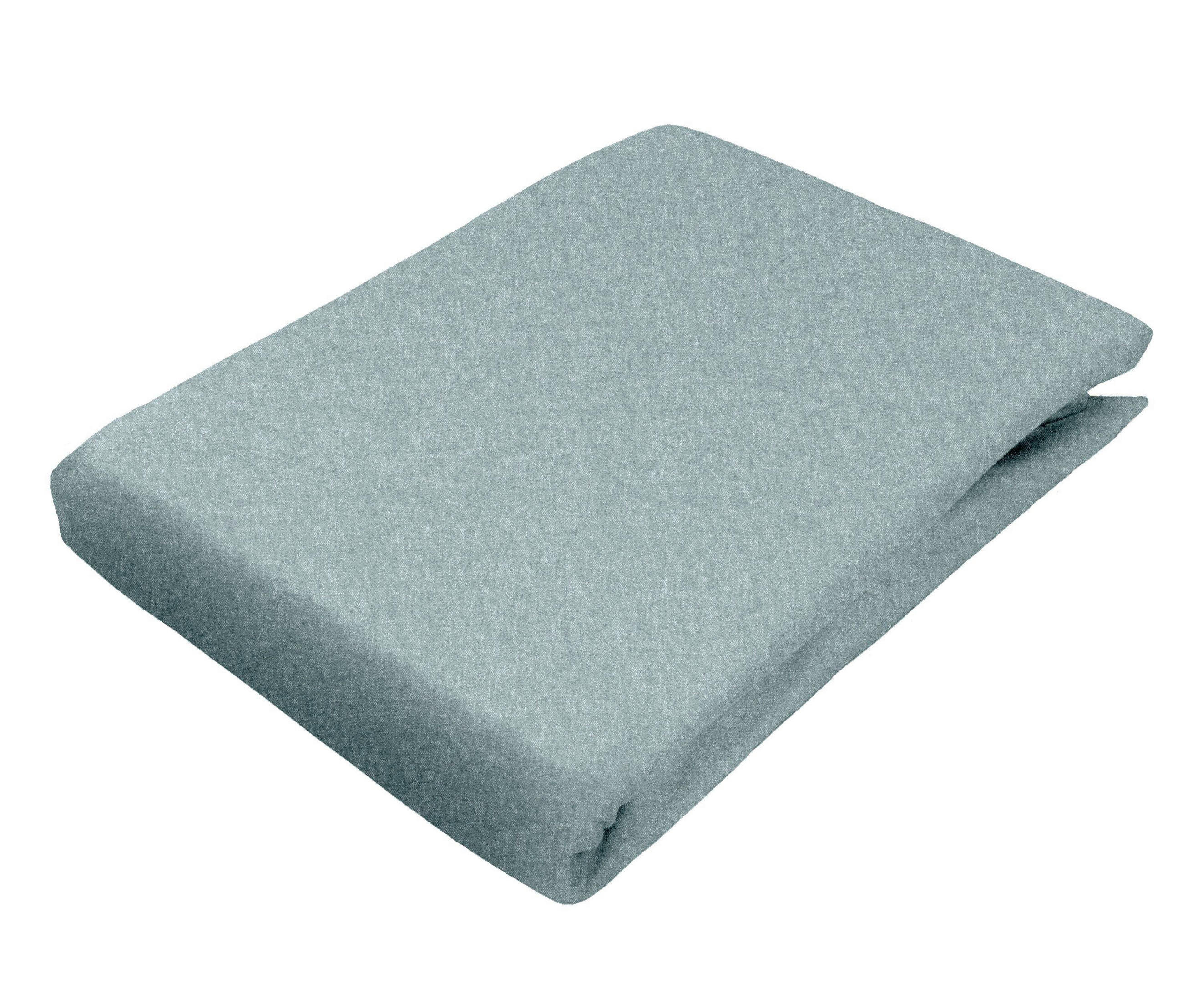ELASTICKÉ PROSTĚRADLO, flanel, šedozelená, 90/200 cm - šedozelená, Basics, textil (90/200cm) - Novel