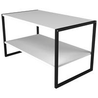COUCHTISCH Insasi 90/50/50 cm rechteckig Weiß  - Schwarz/Weiß, Design, Holzwerkstoff/Metall (90/50/50cm) - MID.YOU