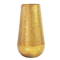 DEKOVASE  - Goldfarben, Design, Metall (25/47/25cm) - Livetastic