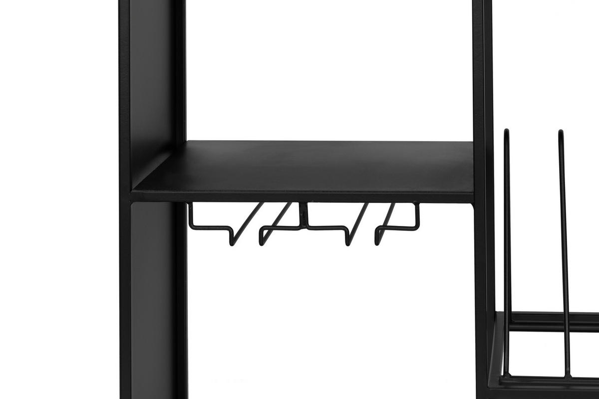 WANDREGAL 80/60/24 cm  - Schwarz, Design, Metall (80/60/24cm) - P & B