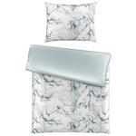 WENDEBETTWÄSCHE MARMOR Satin 140/200 cm  - Weiß, KONVENTIONELL, Textil (140/200cm) - Novel