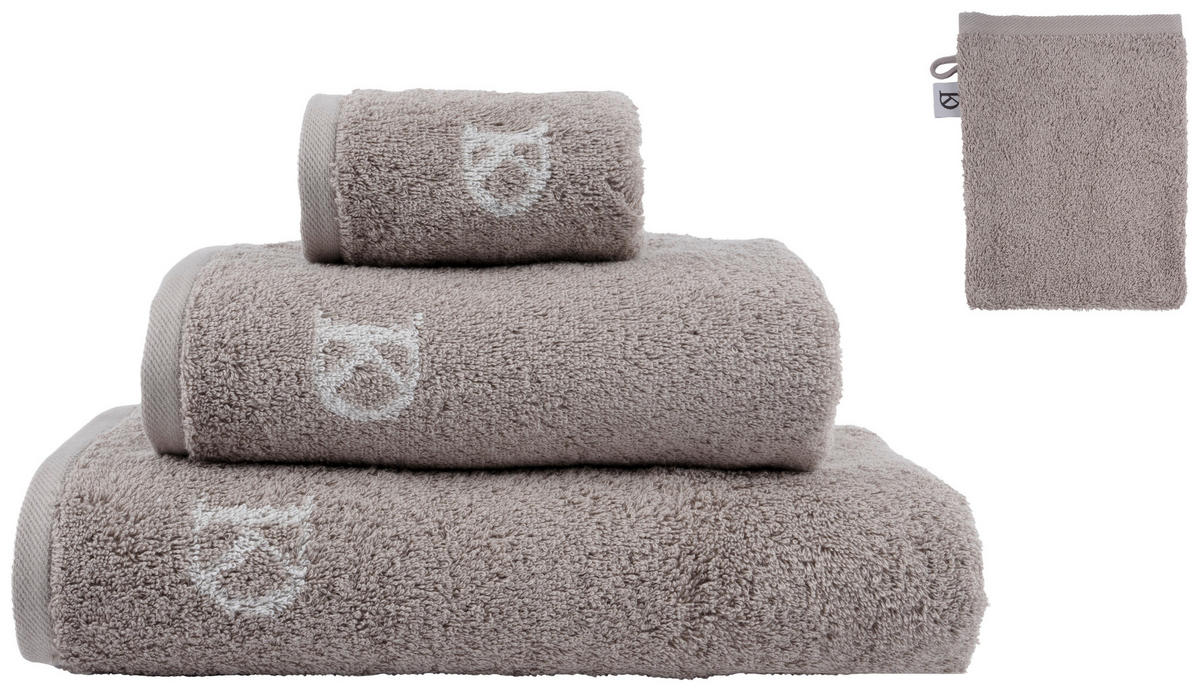 WASCHLAPPEN Basic Weiß, Beige 3-teilig  - Beige/Weiß, Design, Textil (16/21cm) - Dieter Knoll