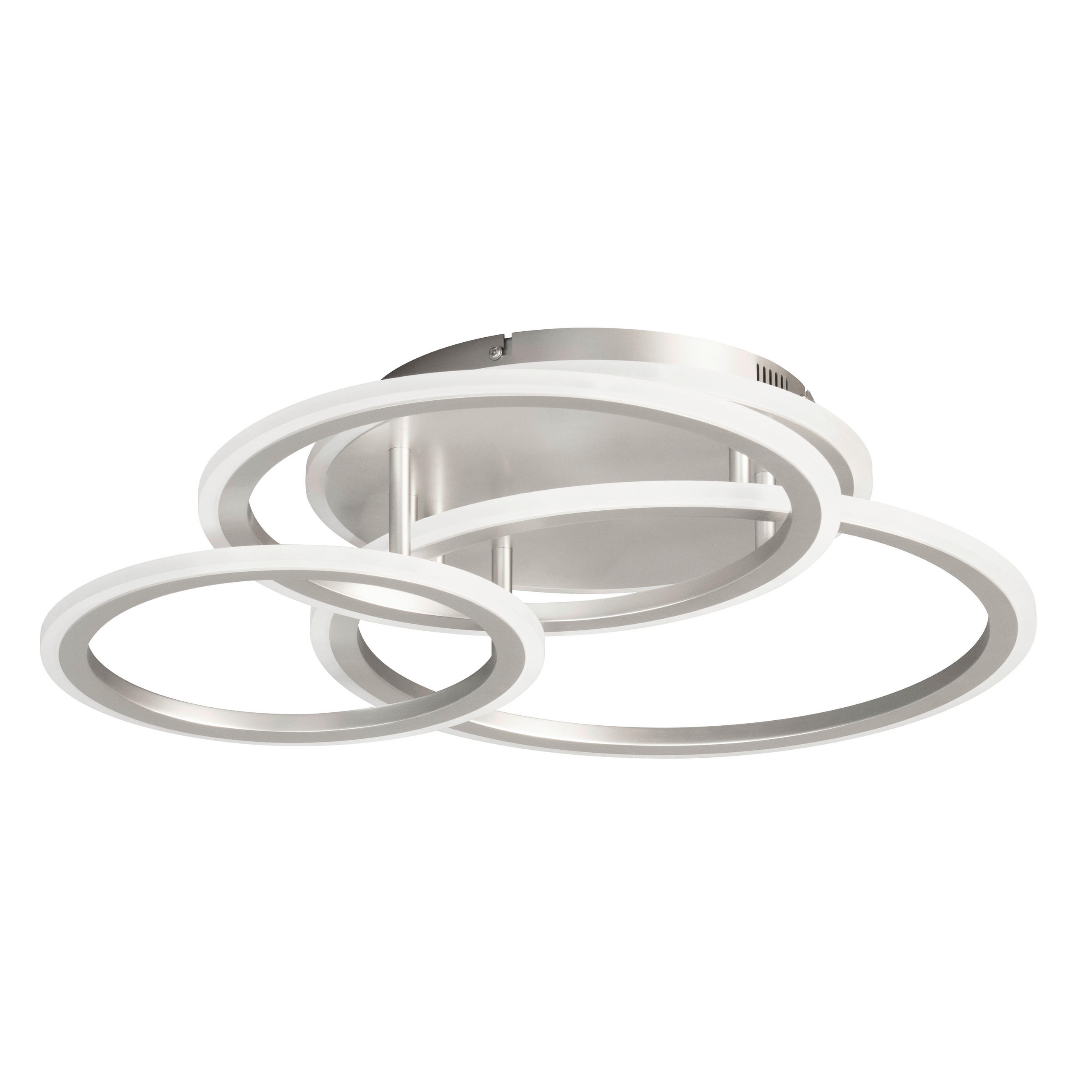LED-DECKENLEUCHTE Gelder 60/50,5/12 cm  - Nickelfarben, Design, Metall (60/50,5/12cm)