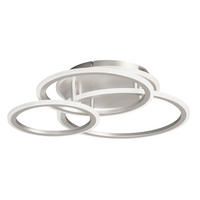 LED-DECKENLEUCHTE Gelder 60/50,5/12 cm  - Nickelfarben, Design, Metall (60/50,5/12cm)