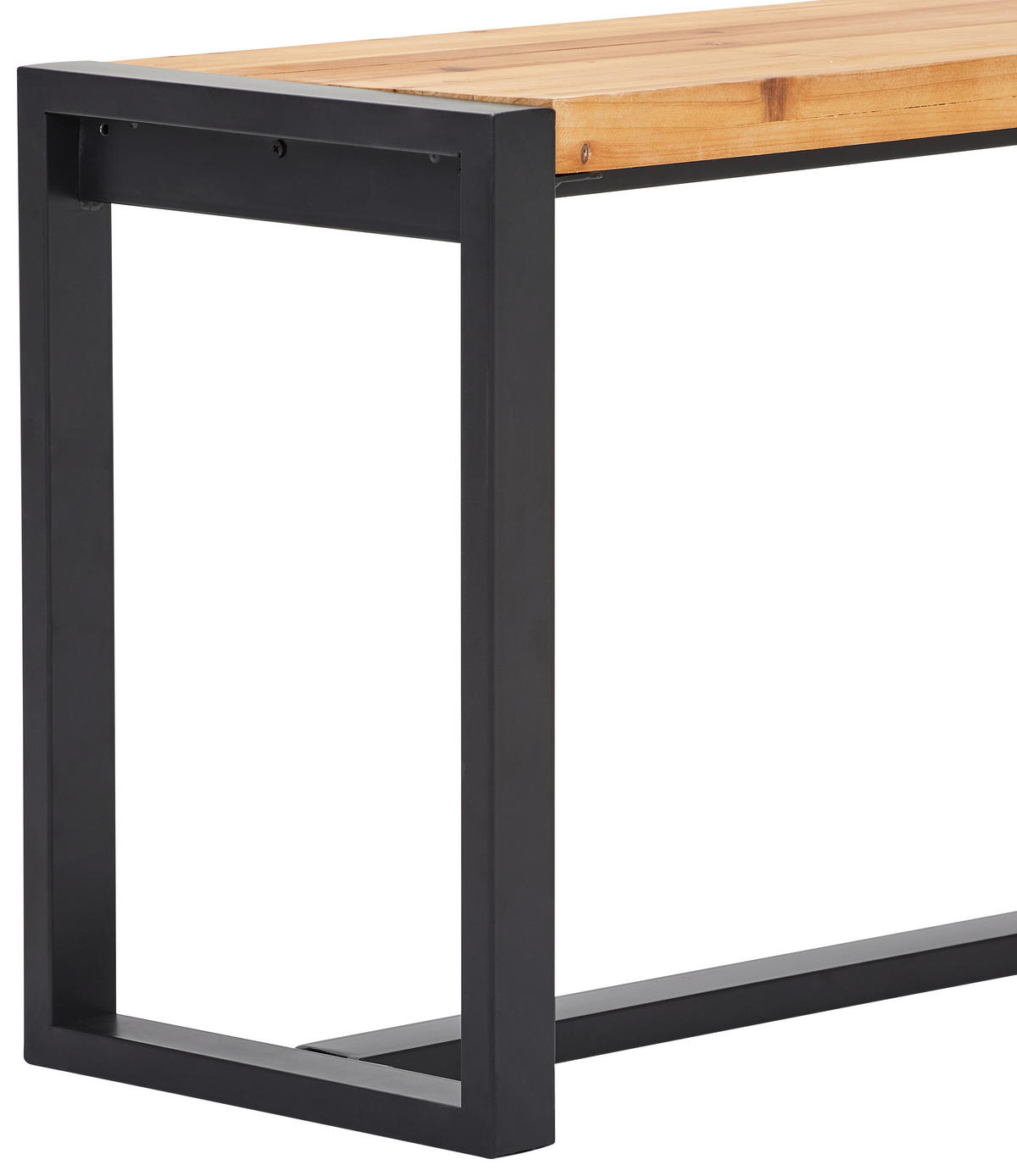 SITZBANK 140/45/30 cm Naturfarben, Schwarz Altholz vollmassiv  - Schwarz/Naturfarben, Design, Holz/Metall (140/45/30cm) - MID.YOU