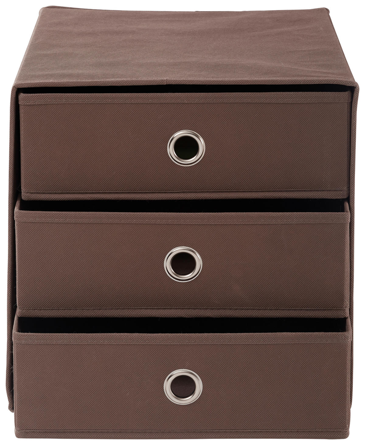 FALTBOX - Silberfarben/Braun, Design, Karton/Textil (32/32/31,5cm) - Carryhome