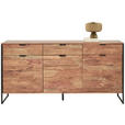 SIDEBOARD 175/86/40 cm  - Schwarz/Akaziefarben, Trend, Holz/Metall (175/86/40cm) - Ambia Home