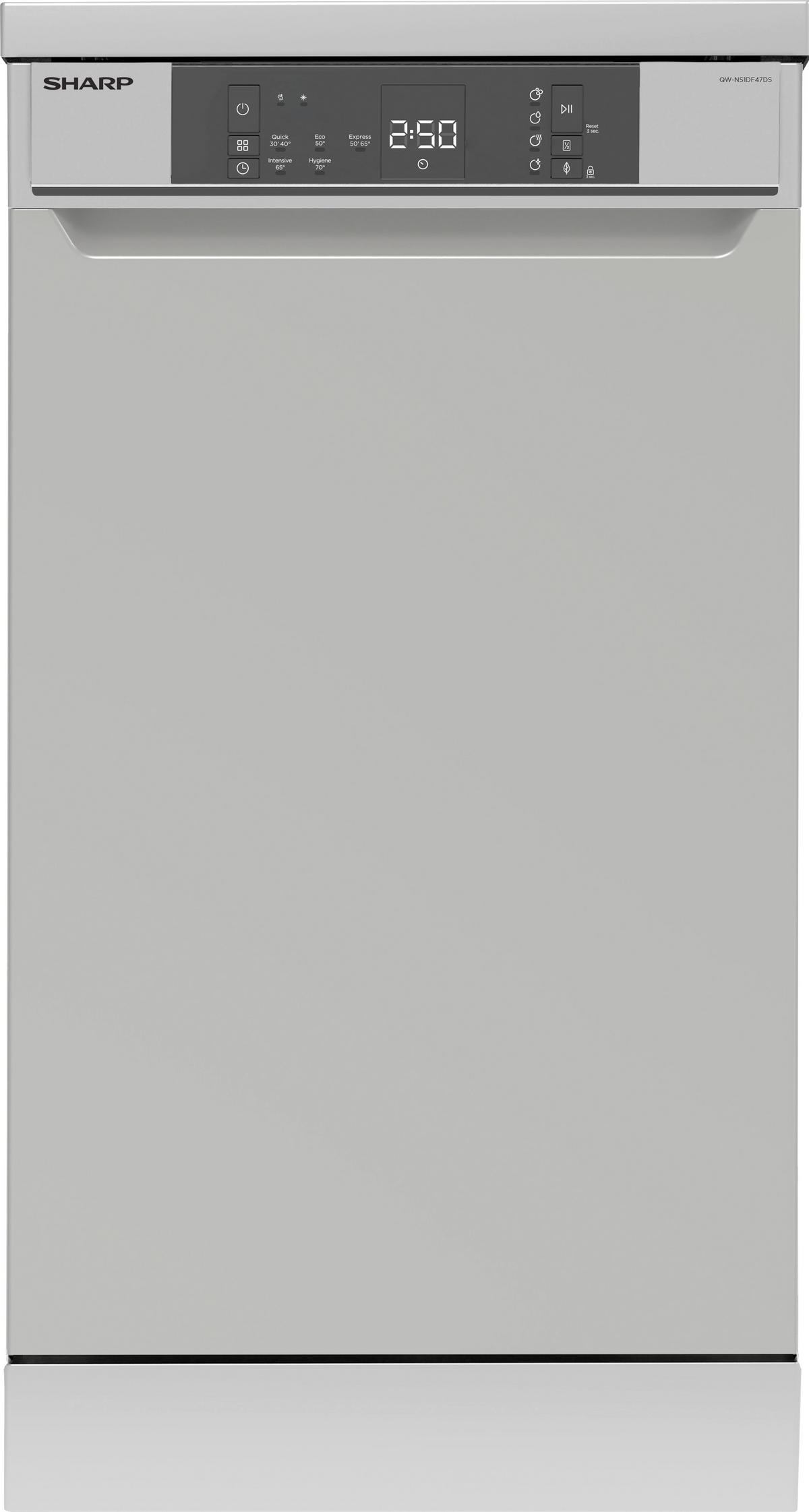 GESCHIRRSPÜLER QW-NS1DF47DS-DE  - Edelstahlfarben, KONVENTIONELL, Kunststoff/Metall (44,8/85/59,8cm) - Sharp