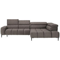ECKSOFA in Webstoff Greige  - Currygelb/Greige, Design, Textil/Metall (300/216cm) - Welnova