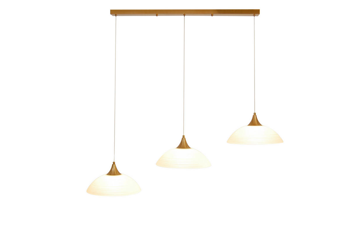 ZÁVESNÉ SVIETIDLO, 106/30/150 cm  - biela, Trend, kov/sklo (106/30/150cm) - Novel