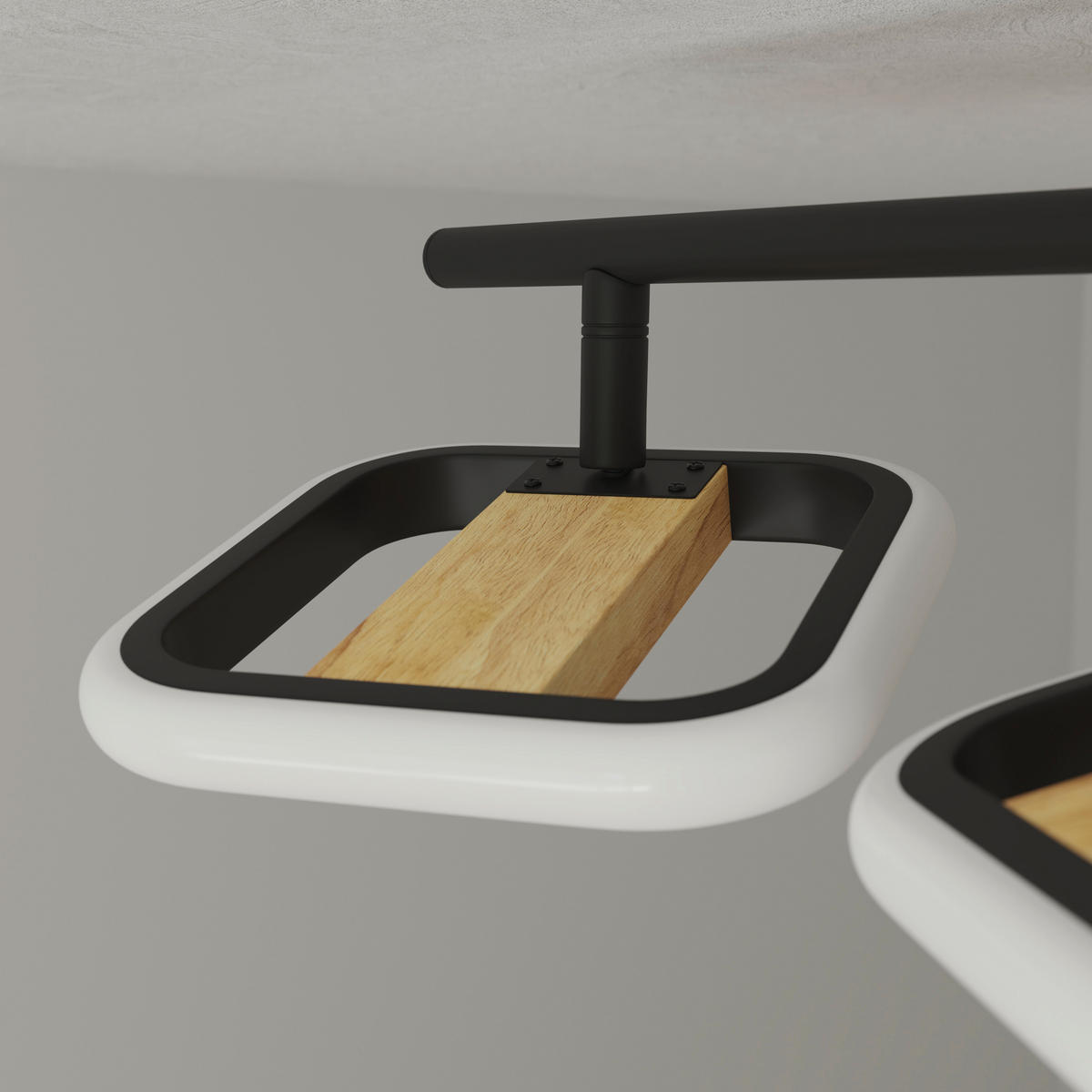 LED-STRAHLER Miriam 68/13,5/12 cm   - Eschefarben/Schwarz, Design, Holz/Kunststoff (68/13,5/12cm) - Novel