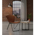 SESSEL in Echtleder Braun, Schwarz  - Schwarz/Braun, LIFESTYLE, Leder/Metall (68/70/62cm) - Landscape