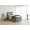 BOXSPRINGBETT 90/200 cm,  in Grau, Matratze, Topper, H3 = fest  - Schwarz/Grau, MODERN, Kunststoff/Textil (90/200cm) - MID.YOU