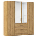 DREHTÜRENSCHRANK  in Eichefarben  - Eichefarben, Design, Glas/Holzwerkstoff (201/223/60cm) - Novel