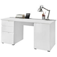 ÍRÓASZTAL 158/76/67 cm  - fehér, Design, faalapú anyag (158/76/67cm) - Xora