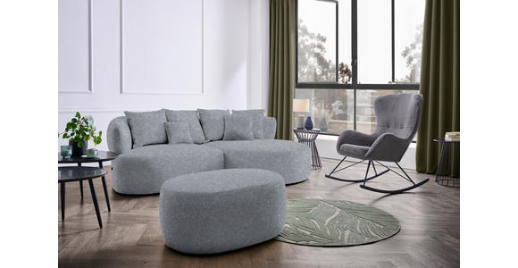 HOCKER in Textil Dunkelgrau - Dunkelgrau/Schwarz, MODERN, Kunststoff/Textil (88/43/66cm) - Hom`in