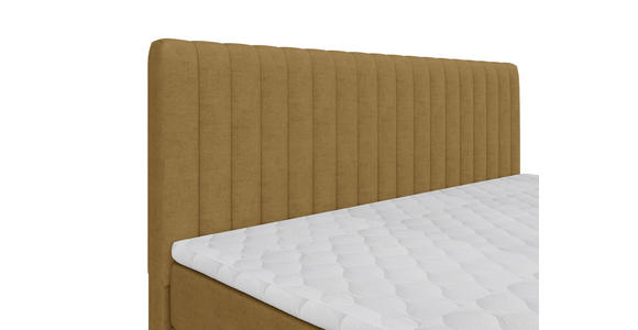 BOXBETT 180/200 cm  in Senfgelb  - Senfgelb/Schwarz, Basics, Kunststoff/Textil (180/200cm) - Carryhome