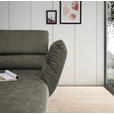 ECKSOFA in Flachgewebe Grün  279-327/176-217 cm  - Schwarz/Grün, Design, Textil/Metall (279-327/176-217cm) - Dieter Knoll