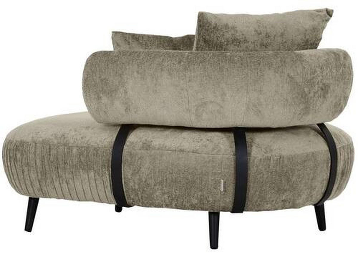 RÉCAMIERE in Chenille Taupe  - Taupe/Schwarz, Design, Holz/Textil (170/85/110cm) - Landscape