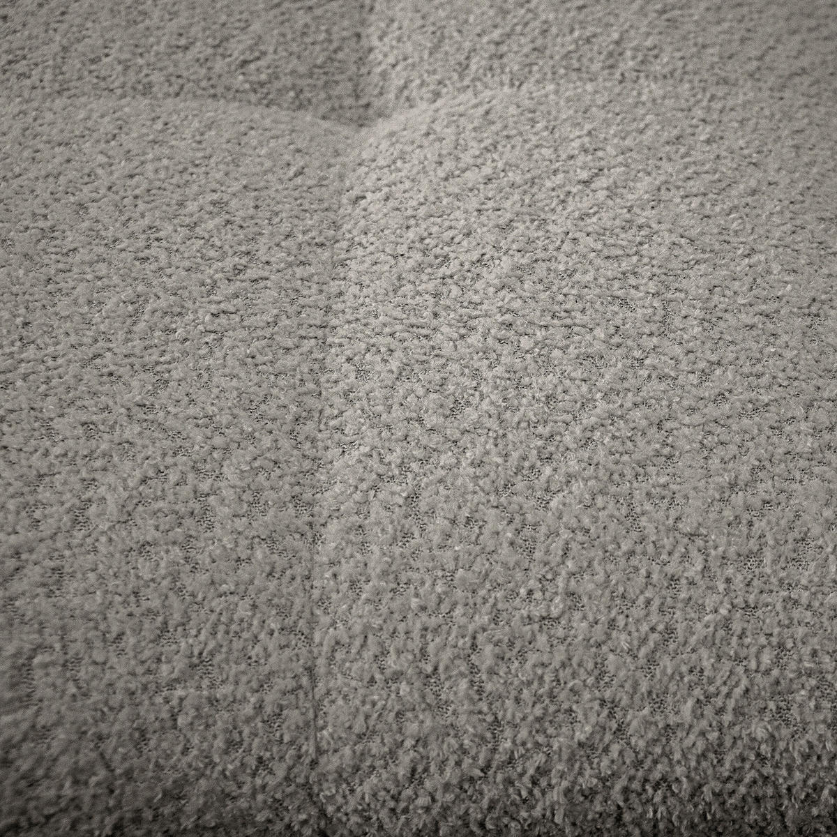 Ecksofa inkl. Hocker in Bouclé Dunkelgrau  - Dunkelgrau/Schwarz, Design, Holz/Textil (247/174cm) - MID.YOU