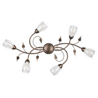 DECKENLEUCHTE    90/50/20 cm  - Cognac, KONVENTIONELL, Glas/Metall (90/50/20cm)