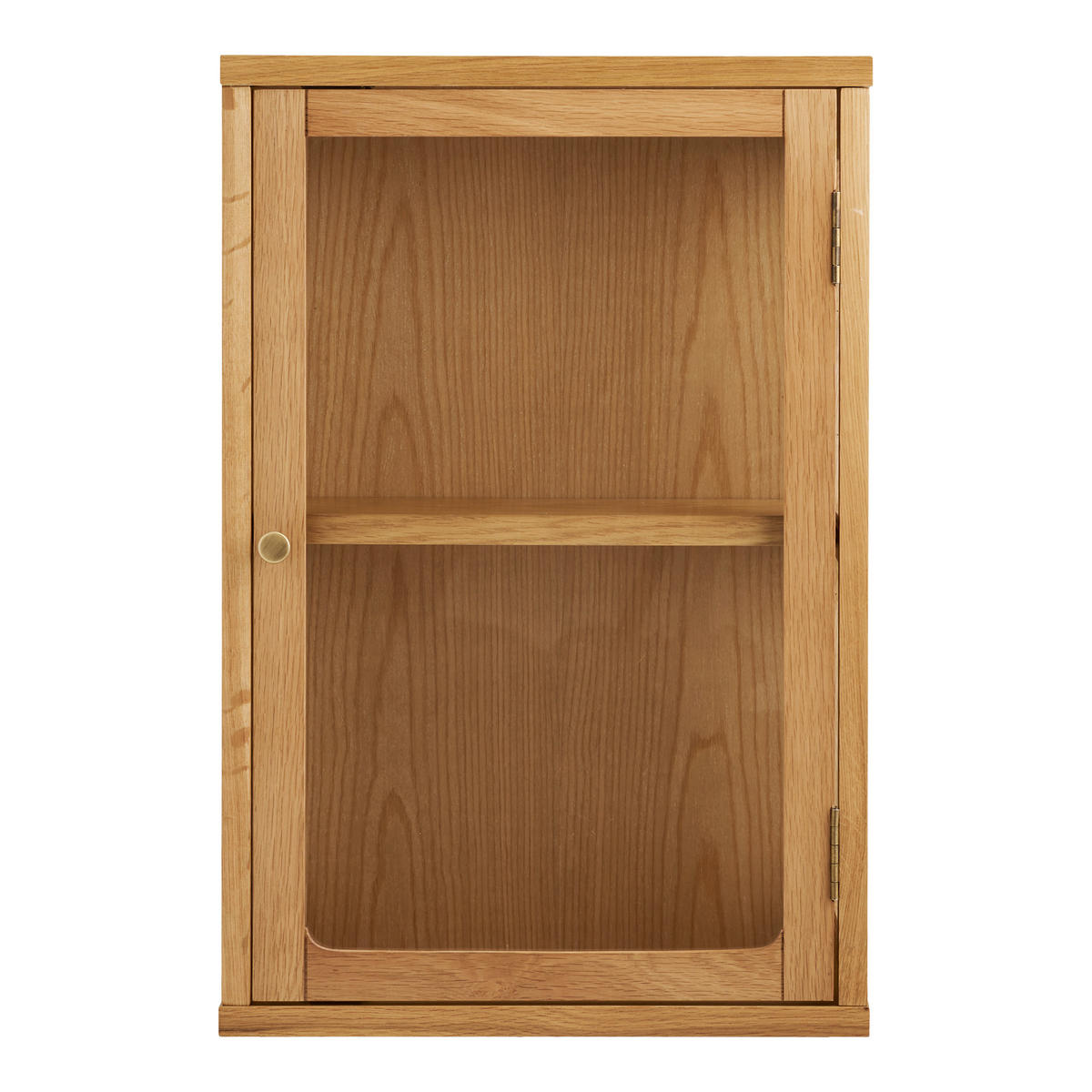 HÄNGEVITRINE ZAMORA in massiv Eiche Eichefarben  - Eichefarben, Design, Glas/Holz (40/60/20cm) - MID.YOU