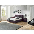 BOXSPRINGBETT 200/200 cm  in Brombeere  - Chromfarben/Brombeere, KONVENTIONELL, Textil (200/200cm) - Dieter Knoll