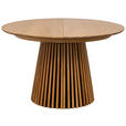 ESSTISCH 120-200/120/75 cm Echtholz  Holz ausziehbar rund Eichefarben  - Eichefarben, MODERN, Holz (120-200/120/75cm) - Carryhome