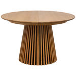 ESSTISCH 120-200/120/75 cm Echtholz  Holz ausziehbar rund Eichefarben  - Eichefarben, MODERN, Holz (120-200/120/75cm) - Carryhome