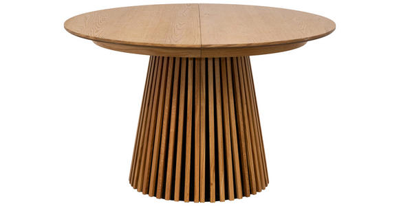ESSTISCH 120-200/120/75 cm Echtholz  Holz ausziehbar rund Eichefarben  - Eichefarben, MODERN, Holz (120-200/120/75cm) - Carryhome