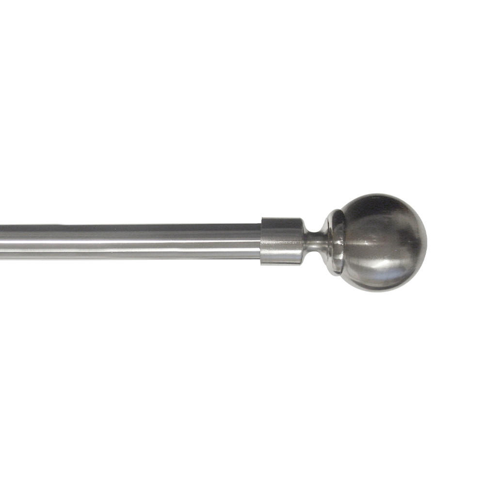 GARDINSTÅNGSET 120-210 cm  - stålfärgad, Basics, metall (120-210cm)