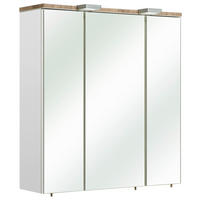 SPIEGELSCHRANK 65/70/20 cm  - Weiß, KONVENTIONELL, Glas/Holzwerkstoff (65/70/20cm) - Xora
