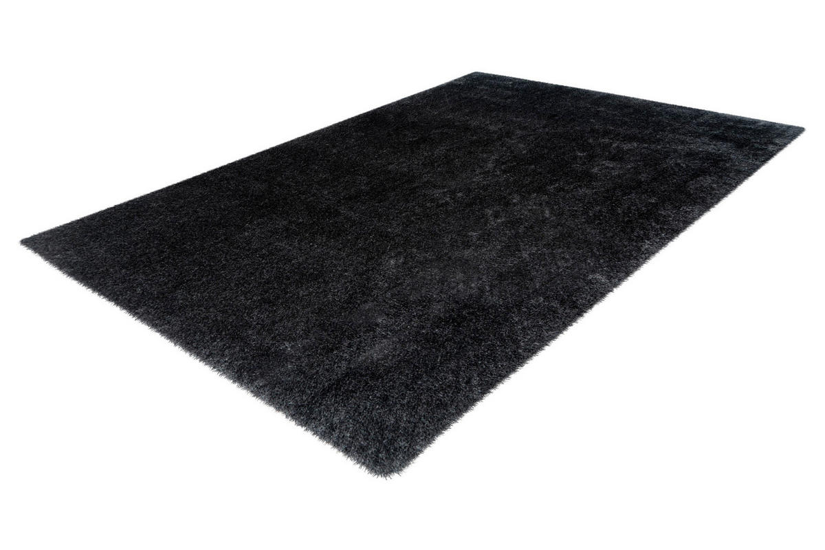 HOCHFLORTEPPICH 80/150 cm Graphitfarben rechteckig  - Graphitfarben, Basics, Textil (80/150cm) - Kayoom