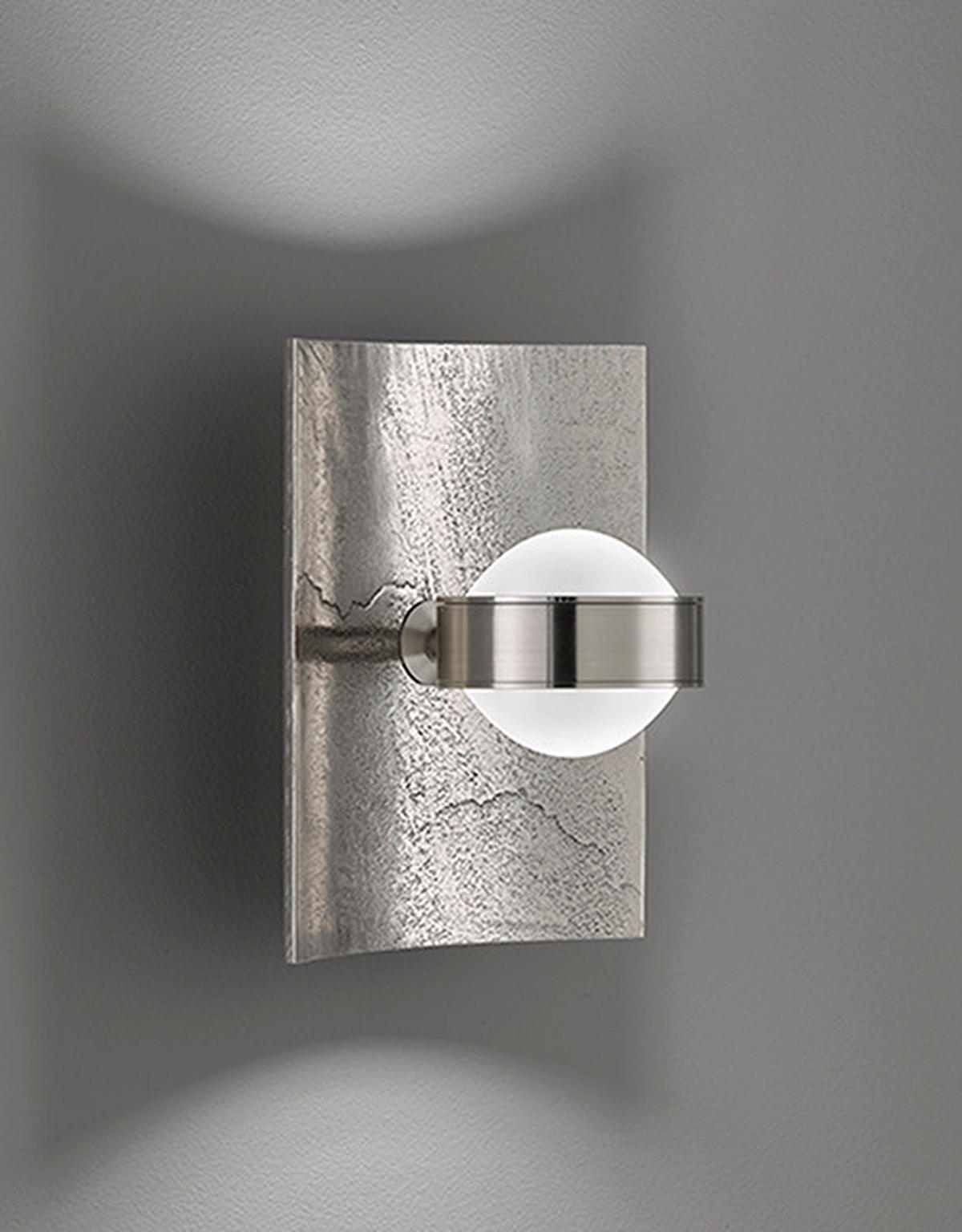 LED VÄGGLAMPA Bondy   - nickelfärgad, Design, metall (21/16/16,5cm) - Fischer & Honsel