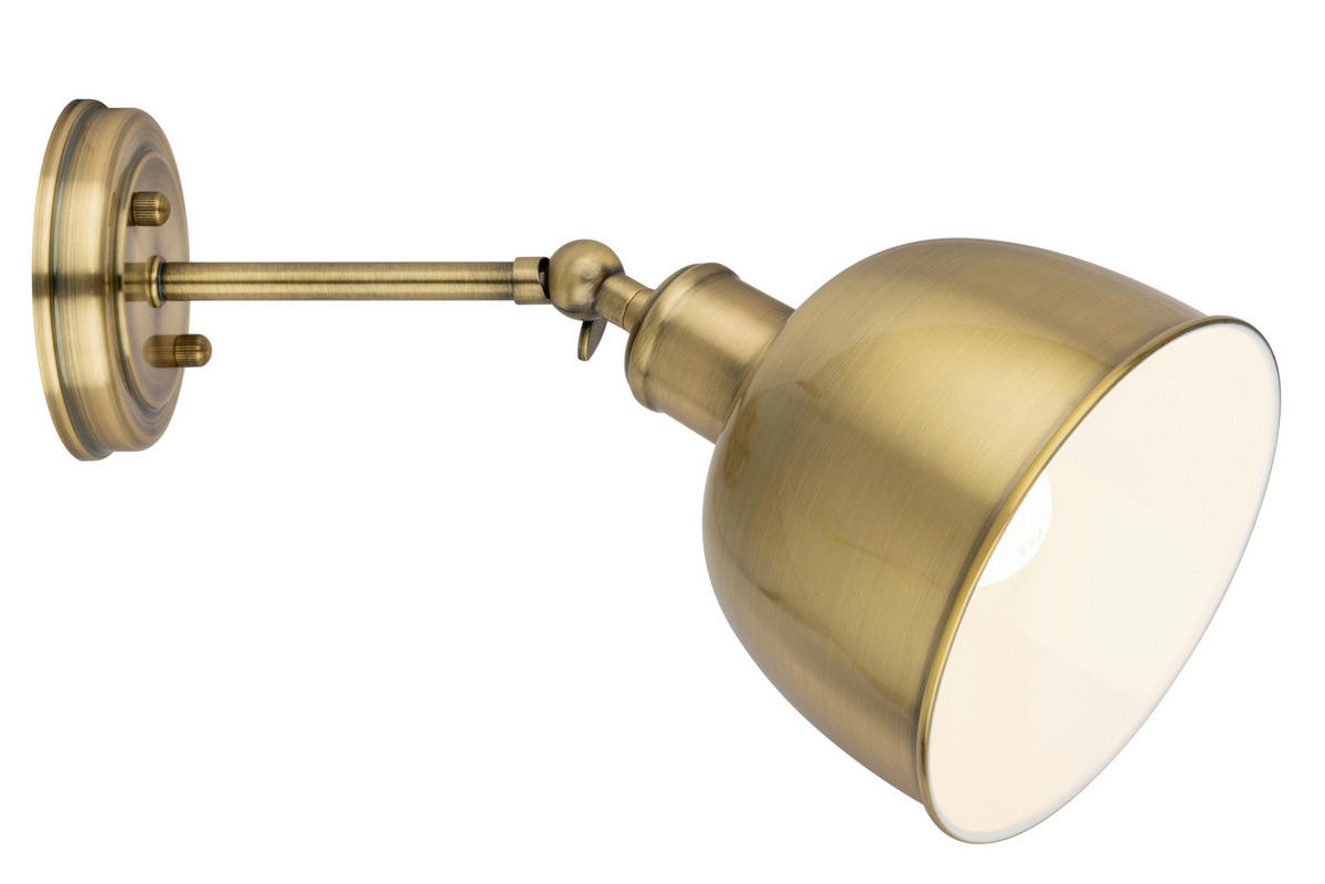 WANDLEUCHTE 25/15,5/25 cm  - Messingfarben, Trend, Metall (25/15,5/25cm) - Collett's Monde